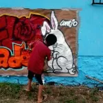 Taller de graffiti. Centro Cultural Radio Tzay Kin.